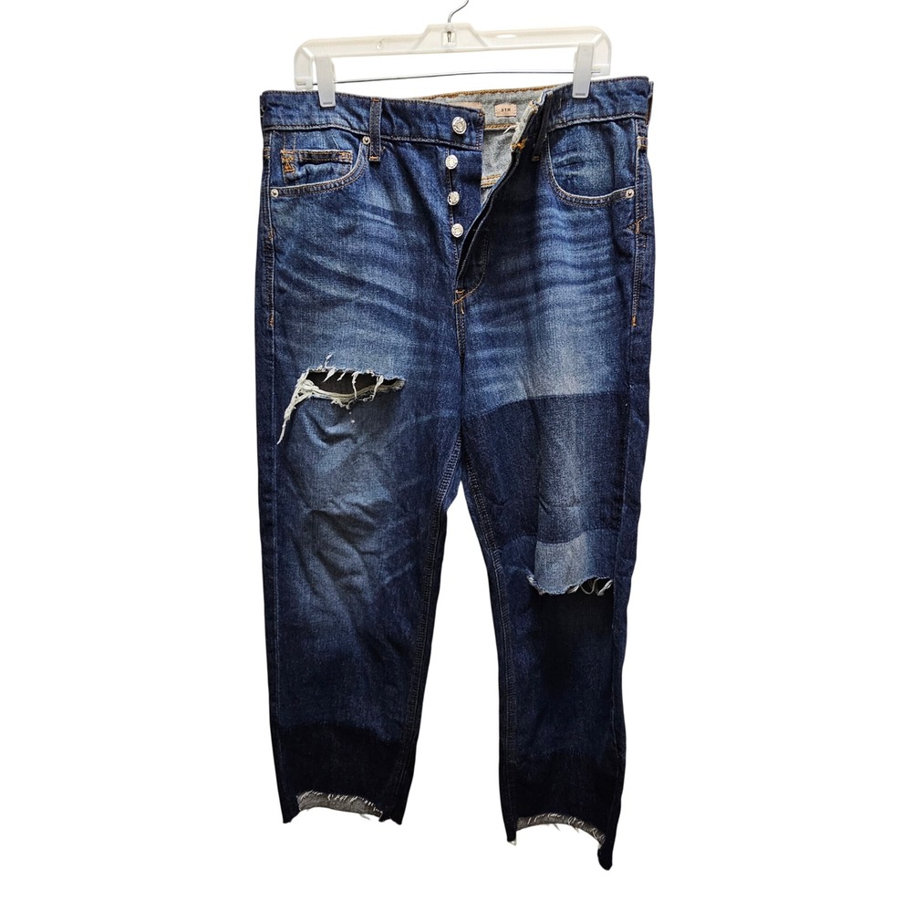 Ariat REAL Denim Ultra High Rise Relaxed Straight Distressed Jeans 31R NWT